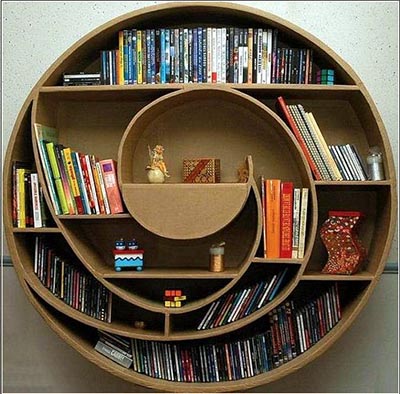 Recyclable Feature Bookcases And Shelves From Cardboard For
